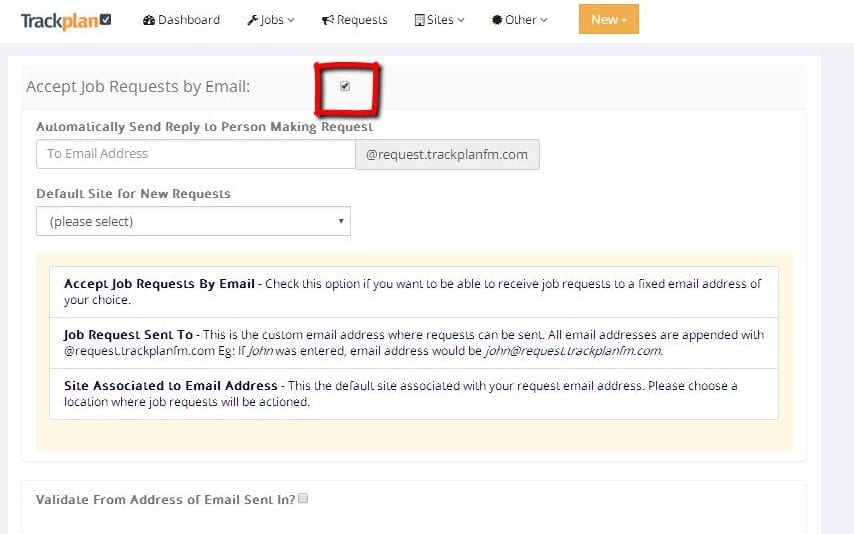 job requests trackplan facilities management software job requesting email