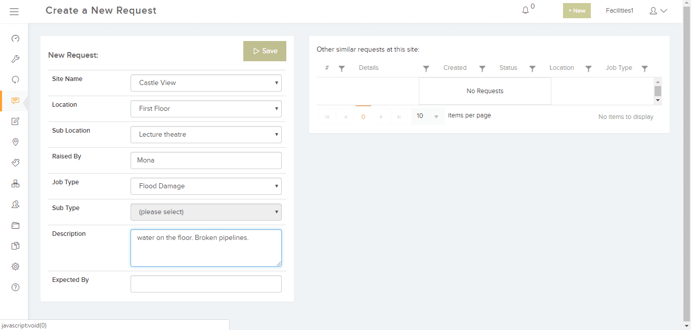 job requests trackplan facilities management software job requesting email